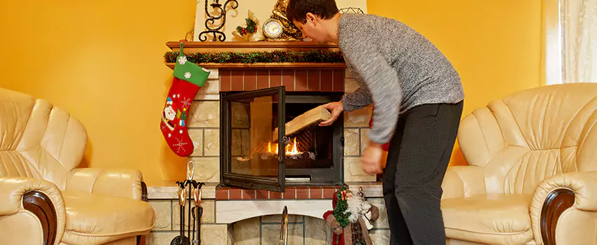 Rusted Metal Fireplace Restoration in Edmonds, Washington