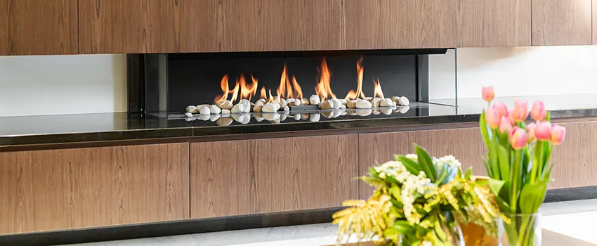 Double-height Fireplace Design Refurbishment in Edmonds, Washington
